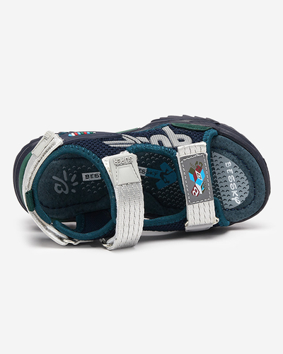 Doniso navy and green children's sandals - Shoes