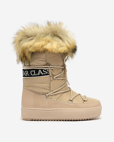 Royalfashion Светло-коричневые ботинки-слипы a'la snow boots for women Gomllo
