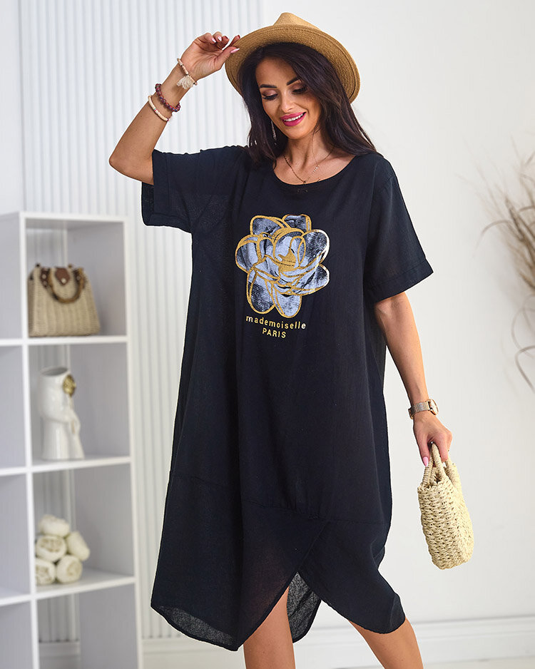 Royalfashion Хлопковое женское oversize-платье