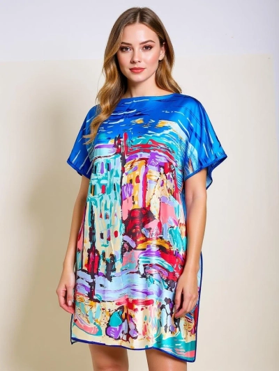 Платье парео Demetria Royalfashion – многоцветное, универсальное, до колена