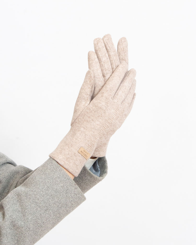 Royalfashion Beige women's fabric gloves