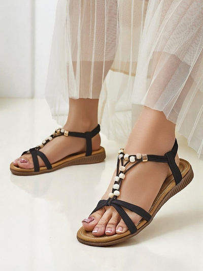 Royalfashion Women’s sandals with Imen embellishments