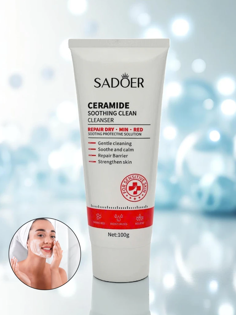 Cleansing gel for the face—moisturizing for dry skin and reducing redness