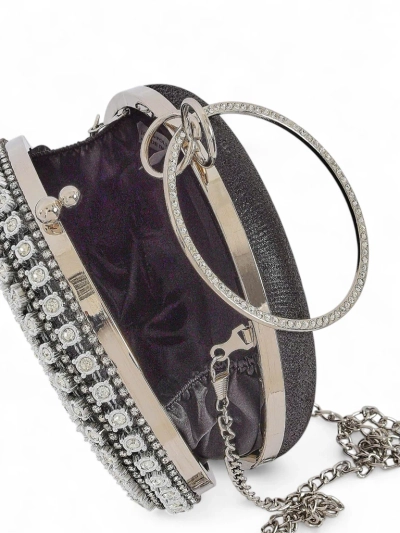 Royalfashion Women's Clutch Bag with Zirconia Elira Noir