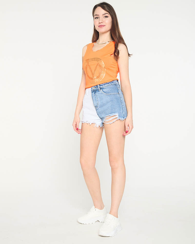 Orange print top - Clothing