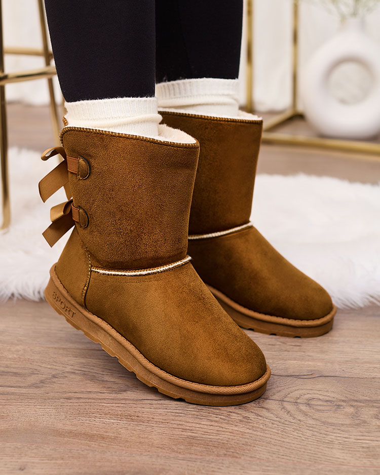 Royalfashion boots a'la snow boots for women in camel color Aerfifi