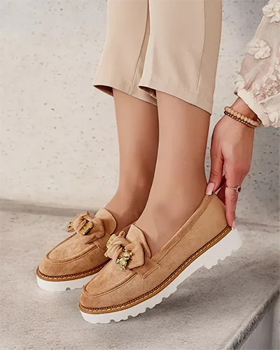 Royalfashion Женские мокасины с бантом Ezizer