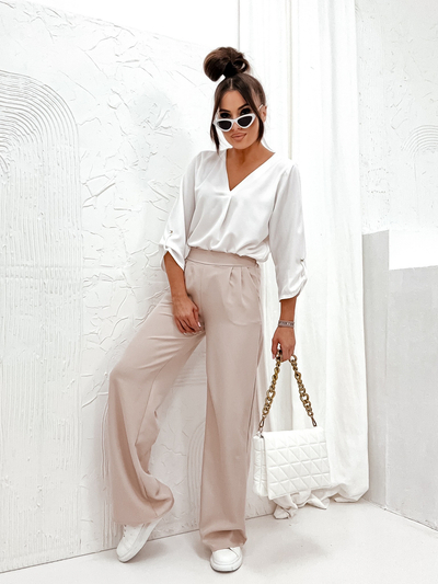 Royalfashion Женские широкие брюки из ткани