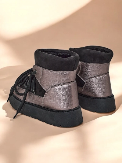 Royalfashion Kvinner's lace-up snø støvler Iniuc