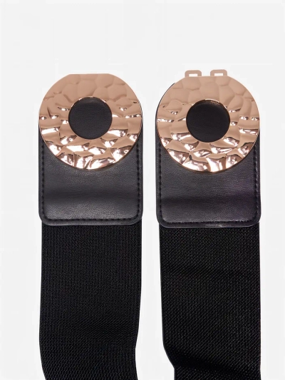 Royalfashion Elastic belt with decorative gold buckle