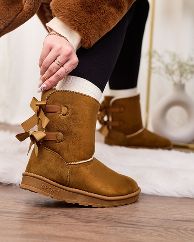 Royalfashion boots a'la snow boots for women in camel color Aerfifi
