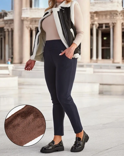 Royalfashion Женские утепленные брюки-треггинсы PLUS SIZE