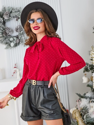 Royalfashion Women's Shirt with Rhinestones