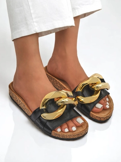 Royalfashion Mustad naiste kaunistusega plätud Sofig