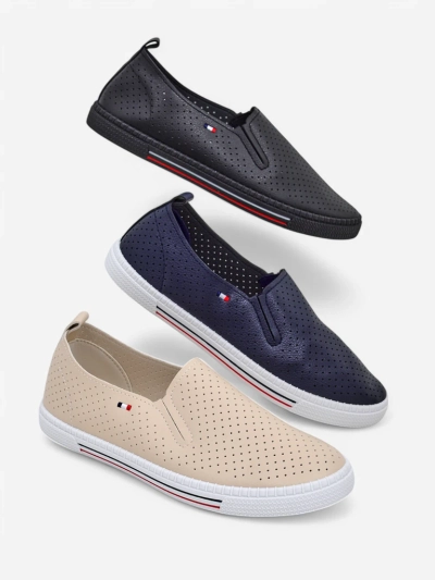 Royalfashion Women's perforated slip-on shoes Vielles