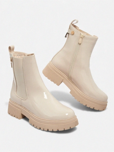 Лакированные женские ботинки из экокожи Calebi