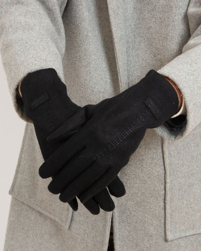 Royalfashion Black women's fabric gloves