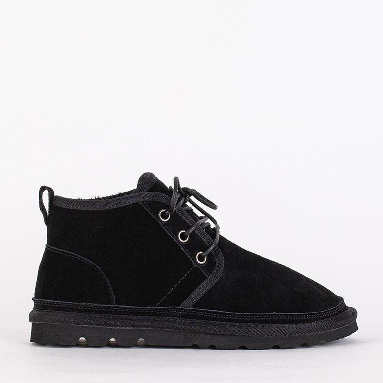 Luna Black Suede Comfortable Winter Children's Boots