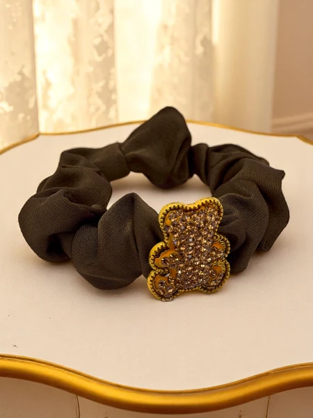 Royalfashion Juuksekumm dekoratiivse karukesega Satin Teddy