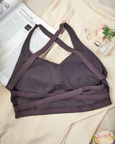 Royalfashion Women's sports bra with zircons