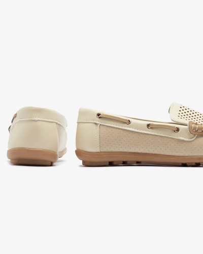 Beige openwork children's moccasins Nedda - Footwear