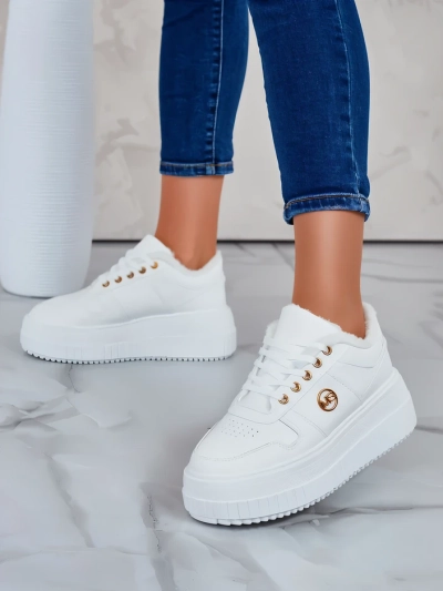 Royalfashion Warmed women's sneakers with fur Rozit
