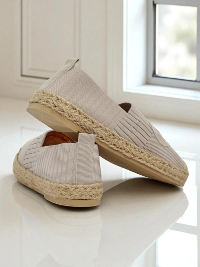 Aurelia Royalfashion Espadrilles Beige - Flat slip-on women's shoes