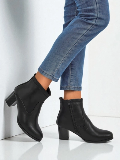 Women's eco-leather heeled ankle boots Lunar Crest