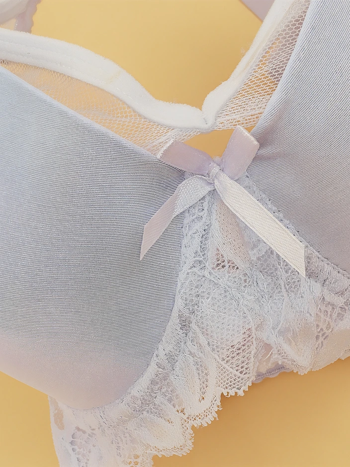 Royalfashion Women's padded bra with mesh