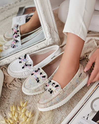 Royalfashion Women's beaded openwork moccasins Nasfali