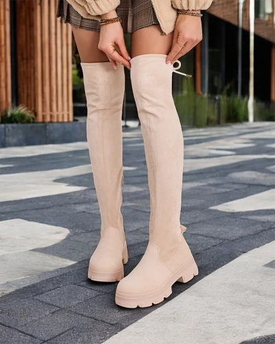 Royalfashion Women's slip-on over-the-knee boots Aniaf