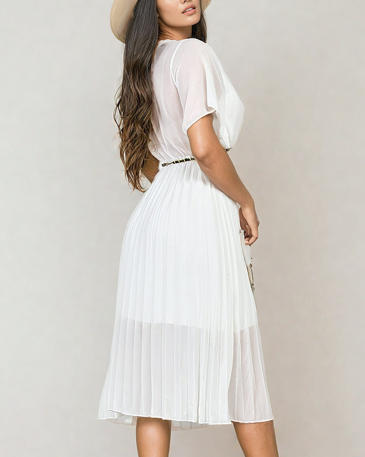 Royalfashion Naiste plisseeritud midi-kleit
