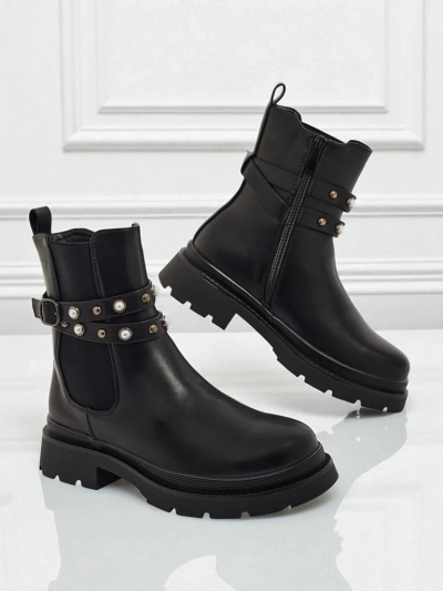 Women's High Eco-Leather Ankle Boots Pearl Mist