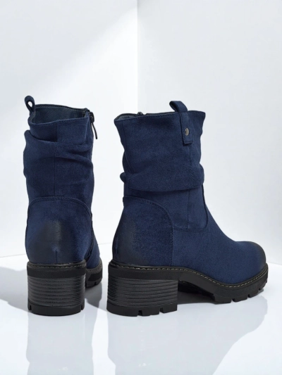 Women's High Eco Suede Ankle Boots Carmine