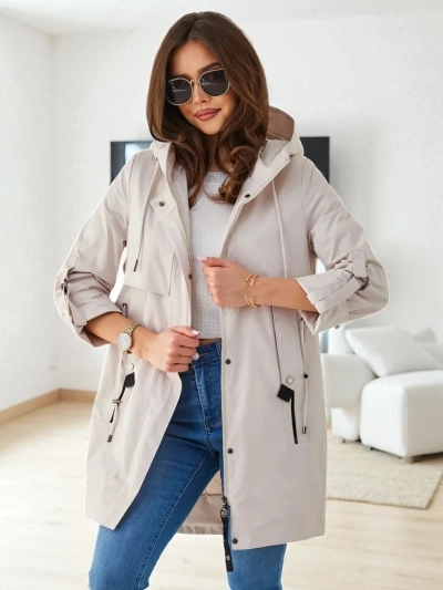 Royalfashion Women's long windbreaker jacket