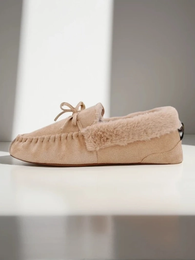 Кожаные мокасины Royalfashion для женщин с мехом Ahtikes