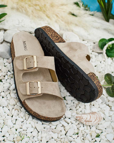 Royalfashion Women's flip-flops with buckles Foumy