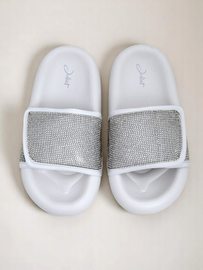 Royalfashion Women's Flat Sole Flip Flops Sparkle Step