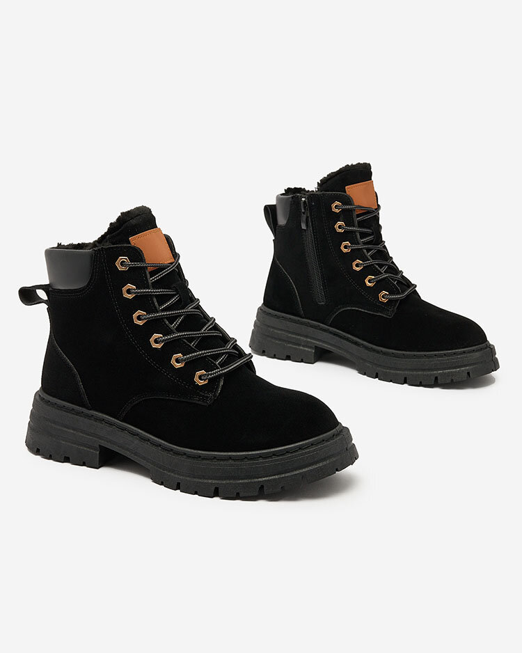 Royalfashion Black women's insulated trapper boots Radoras