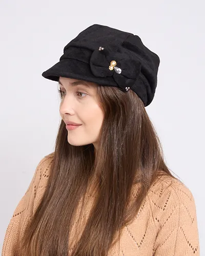 Royalfashion Kvinnors basker med rosett