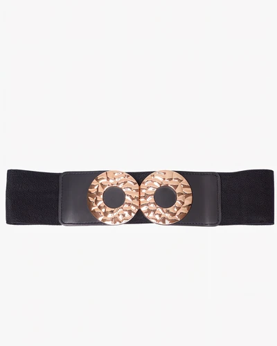 Royalfashion Elastic belt with decorative gold buckle