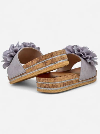 Женские шлепанцы Royalfashion с цветами Focce