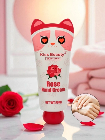 Moisturizing hand cream with rose