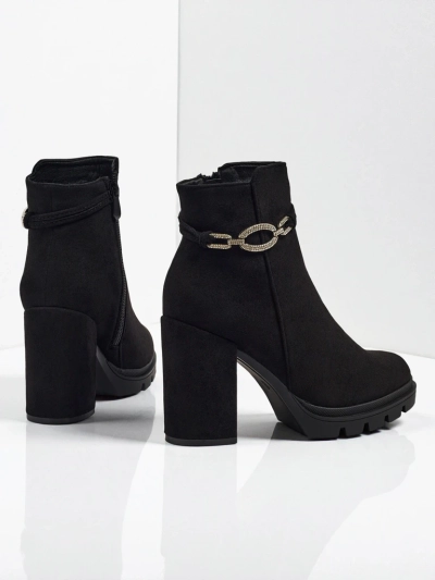 Luna Black Elegant Everyday Ankle Boots