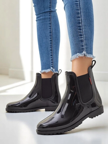 Royalfashion Women's Lacquered Rain Boots Rissma