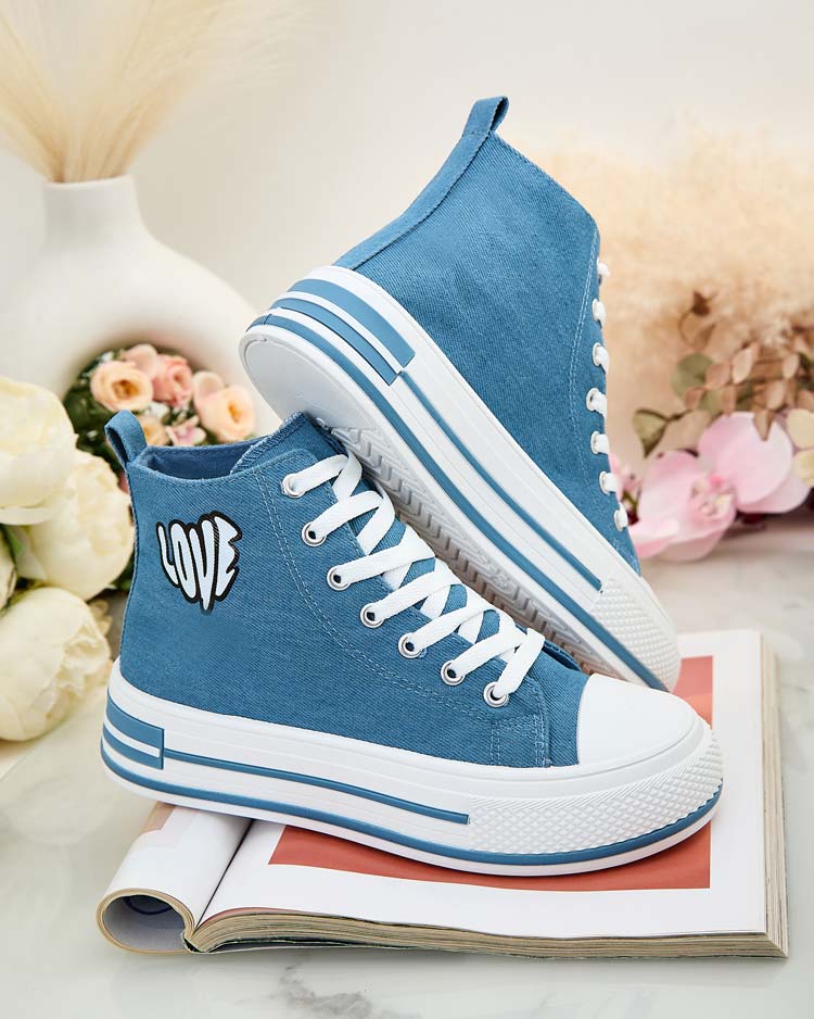 Royalfashion Women's sporty sneakers with print