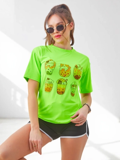 Спортивный комплект Royalfashion для женщин с футболкой и шортами Kitty Cat