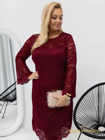 Women's Lace Midi Dress with Wide Sleeves Kiss Star