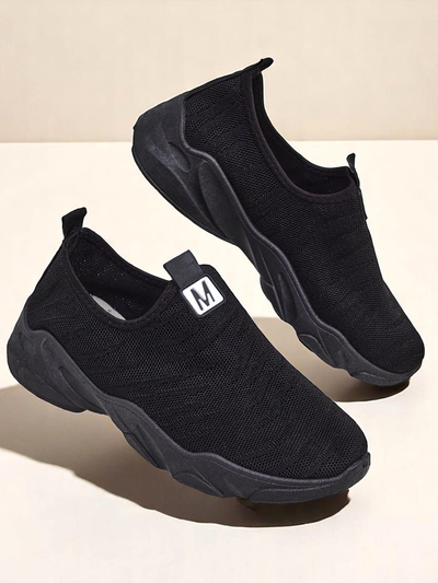Royalfashion Women's Slip-On Fabric Sports Shoes Flex Move