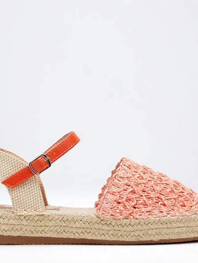 Orange ladies espadrilles with openwork Triumf - Footwear